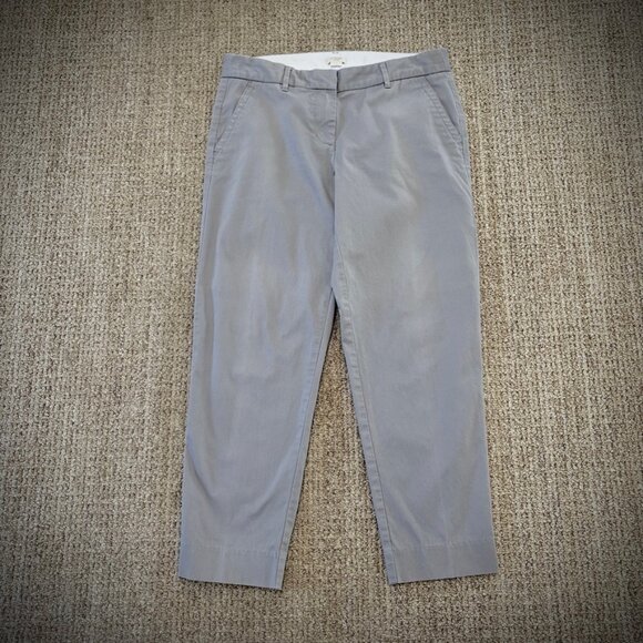 J. Crew Stretch City Fit Cropped Skimmer Pants in Grey, Size 4 - Picture 2 of 10